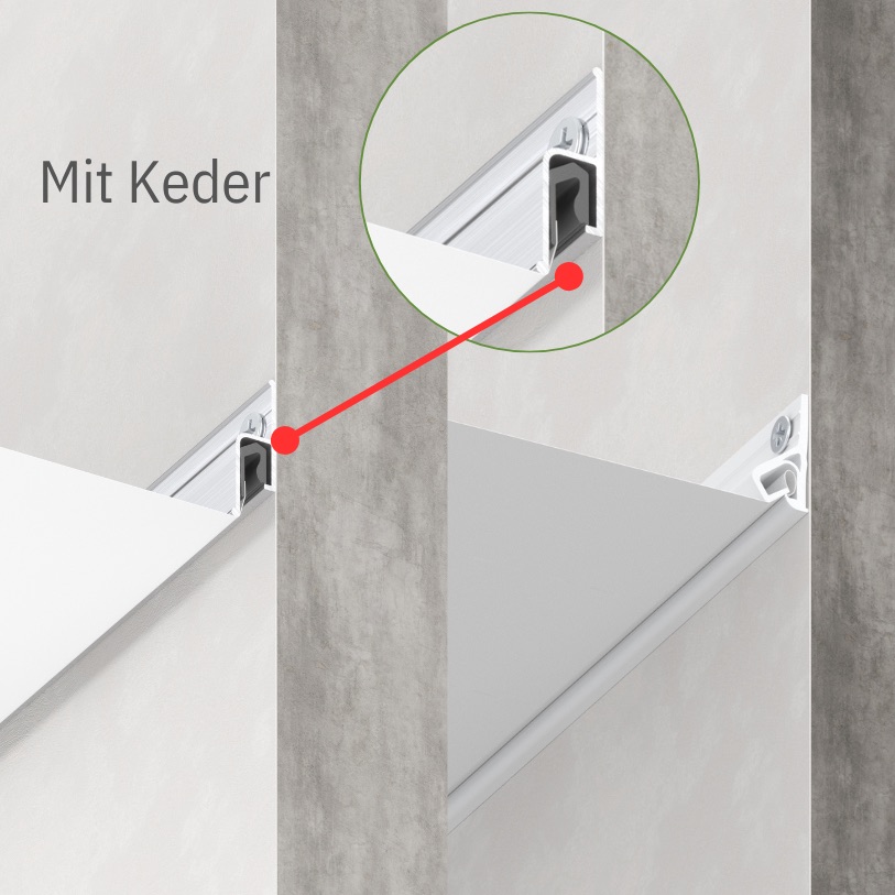 Spanndecken mit Kederhalterung oder ohne  Welche Montage ist besser?